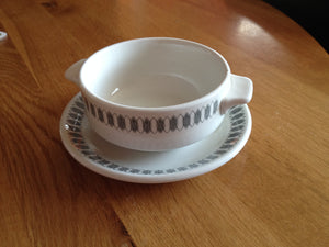 Soup Bowl (with handles and underplate) Mayfair Crockery